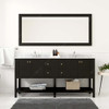 Virtu USA ED-30072-WMSQ-ES Winterfell 72" Double Bath Vanity in Espresso with Marble Top and Square Sink with Mirror