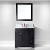 Virtu USA ES-32036-WMRO-ES Elise 36" Single Bath Vanity in Espresso with Marble Top and Round Sink with Mirror