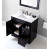 Virtu USA ES-32036-WMSQ-ES Elise 36" Single Bath Vanity in Espresso with Marble Top and Square Sink with Mirror