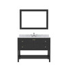 Virtu USA ES-30048-WMSQ-ES Winterfell 48" Single Bath Vanity in Espresso with Marble Top and Square Sink with Mirror