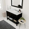 Virtu USA ES-30048-WMSQ-ES Winterfell 48" Single Bath Vanity in Espresso with Marble Top and Square Sink with Mirror