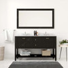 Virtu USA ED-30060-WMSQ-ES Winterfell 60" Double Bath Vanity in Espresso with Marble Top and Square Sink with Mirror