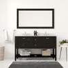 Virtu USA ED-30060-WMSQ-ES-001 Winterfell 60" Double Bath Vanity in Espresso with Marble Top and Square Sink with Brushed Nickel Faucet and Mirror