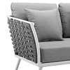 Modway Stance Outdoor Patio Aluminum Loveseat EEI-3019-WHI-GRY White Gray