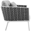 Modway Stance Outdoor Patio Aluminum Loveseat EEI-3019-WHI-GRY White Gray