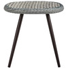 Modway Endeavor Outdoor Patio Wicker Rattan Side Table EEI-3025-GRY Gray