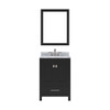 Virtu USA GS-50024-WMRO-ES Caroline Avenue 24" Single Bath Vanity in Espresso with Marble Top and Round Sink with Mirror