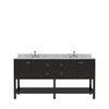 Virtu USA ED-30072-WMSQ-ES-NM Winterfell 72" Double Bath Vanity in Espresso with Marble Top and Square Sink