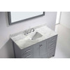 Virtu USA GS-50048-WMSQ-GR-001 Caroline Avenue 48" Single Bath Vanity in Grey with Marble Top and Square Sink with Brushed Nickel Faucet and Mirror