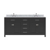 Virtu USA MD-2072-WMSQ-ES-NM Caroline 72" Double Bath Vanity in Espresso with Marble Top and Square Sink