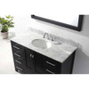 Virtu USA GS-50048-WMRO-ES Caroline Avenue 48" Single Bath Vanity in Espresso with Marble Top and Round Sink with Mirror