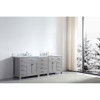 Virtu USA MD-2193-WMRO-CG-NM Caroline Parkway 93" Double Bath Vanity in Cashmere Grey with Marble Top and Round Sink