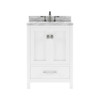 Virtu USA GS-50024-WMSQ-WH-NM Caroline Avenue 24" Single Bath Vanity in White with Marble Top and Square Sink