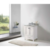 Virtu USA GS-50024-WMSQ-WH-NM Caroline Avenue 24" Single Bath Vanity in White with Marble Top and Square Sink