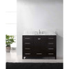 Virtu USA GS-50048-WMRO-ES-NM Caroline Avenue 48" Single Bath Vanity in Espresso with Marble Top and Round Sink