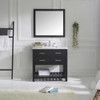 Virtu USA MS-2236-WMSQ-ES Caroline Estate 36" Single Bath Vanity in Espresso with Marble Top and Square Sink with Mirror