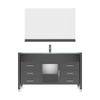 Virtu USA MS-5055-G-ES Ava 55" Single Bath Vanity in Espresso with Aqua Tempered Glass Top and Round Sink with Polished Chrome Faucet and Mirror