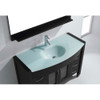 Virtu USA MS-509-G-ES Ava 48" Single Bath Vanity in Espresso with Aqua Tempered Glass Top and Round Sink with Polished Chrome Faucet and Mirror