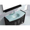Virtu USA MS-509-G-ES-001 Ava 48" Single Bath Vanity in Espresso with Aqua Tempered Glass Top and Round Sink with Brushed Nickel Faucet and Mirror