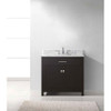 Virtu USA MS-2036-WMSQ-ES-NM Caroline 36" Single Bath Vanity in Espresso with Marble Top and Square Sink