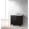 Virtu USA MS-2036-WMSQ-ES-NM Caroline 36" Single Bath Vanity in Espresso with Marble Top and Square Sink