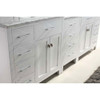Virtu USA MD-2193-WMSQ-WH Caroline Parkway 93" Double Bath Vanity in White with Marble Top and Square Sink with Mirrors