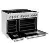 ZLINE 48" Bundle Kitchen Package with Stainless Steel Dual Fuel Range and Convertible Vent Range Hood