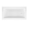 ANZZI 5 Ft. Acrylic Right Drain Rectangle Tub In White with 34" x 58" Frameless Tub Door In Brushed Nickel - SD05301BN-3260R