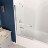 ANZZI 5 Ft. Acrylic Left Drain Rectangle Tub In White with 34" x 58" Frameless Tub Door In Polished Chrome - SD05301CH-3060L