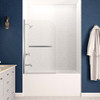 ANZZI 5 Ft. Acrylic Left Drain Rectangle Tub In White with 34" x 58" Frameless Tub Door In Polished Chrome - SD05301CH-3260L