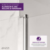 ANZZI 5 Ft. Acrylic Left Drain Rectangle Tub In White with 48" x 58" Frameless Tub Door In Brushed Nickel - SD05401BN-3060L