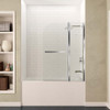 ANZZI 5 Ft. Acrylic Right Drain Rectangle Tub In White with 48" x 58" Frameless Tub Door In Polished Chrome - SD05401CH-3060R