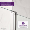 ANZZI 5 Ft. Acrylic Left Drain Rectangle Tub In White with 48" x 58" Frameless Tub Door In Polished Chrome - SD05401CH-3260L