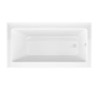 ANZZI 5 Ft. Acrylic Right Drain Rectangle Tub In White with 34" By 58" Frameless Hinged Tub Door In Brushed Nickel - SD1001BN-3060R