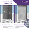 ANZZI 5 Ft. Acrylic Left Drain Rectangle Tub In White with 34" By 58" Frameless Hinged Tub Door In Chrome - SD1001CH-3060L