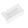 ANZZI 5 Ft. Acrylic Right Drain Rectangle Tub In White with 48" By 58" Frameless Hinged Tub Door In Brushed Nickel - SD1101BN-3260R