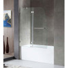 ANZZI 5 Ft. Acrylic Left Drain Rectangle Tub In White with 48" By 58" Frameless Hinged Tub Door In Chrome - SD1101CH-3060L