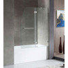 ANZZI 5 Ft. Acrylic Right Drain Rectangle Tub In White with 48" By 58" Frameless Hinged Tub Door In Chrome - SD1101CH-3260R