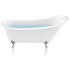 ANZZI 67.32 Diamante Slipper-Style Acrylic Claw Foot Tub In White - FT-CF131FAFT-CH