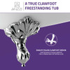 ANZZI 67.32 Diamante Slipper-Style Acrylic Claw Foot Tub In White - FT-CF131FAFT-CH