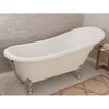 ANZZI 67.32 Diamante Slipper-Style Acrylic Claw Foot Tub In White - FT-CF131LXFT-CH