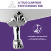 ANZZI 67.32 Diamante Slipper-Style Acrylic Claw Foot Tub In White - FT-CF131LXFT-CH