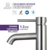 ANZZI Valle Single Hole Single Handle Bathroom Faucet In Brushed Nickel - L-AZ107BN