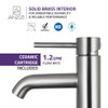 ANZZI Valle Single Hole Single Handle Bathroom Faucet In Brushed Nickel - L-AZ108BN