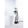 ANZZI Tugela 3-Handle Claw Foot Tub Faucet with Hand Shower In Matte Black - FS-AZ0052BK