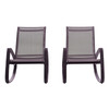 Modway Traveler Rocking Lounge Chair Outdoor Patio Mesh Sling Set of 2 EEI-3180-BLK-BLK-SET Black Black