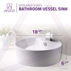 ANZZI Vitruvius Series Ceramic Vessel Sink In White - LS-AZ129