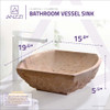 ANZZI Moon Vessel Sink In Classic Cream Marble - LS-AZ8218