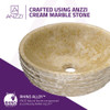 ANZZI Santos Natural Stone Vessel Sink In Classic Cream - LS-AZ8233