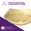 ANZZI Vespa Natural Stone Vessel Sink In Cream Jade - LS-AZ8234
